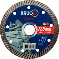 Диск алмазный Турбо по железобетону KRUGO MASTER 125х2,0х22,2х12 mm 81061250258
