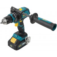 Дрель-Шуруповерт Акк. Бесщеточная; 20,0 В; 0-500/2000 об/мин; 100 Нм; Li-Ion 4,0 Ач; 2 ч.; рез. накл.; кейс (79904)