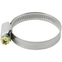 Хомут обжимной (нержавеющая сталь со сваркой) 26-44 мм (64282)