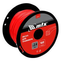 Леска для триммера квадрат 2,4 мм х 160 м, на катушке MTX (96877)