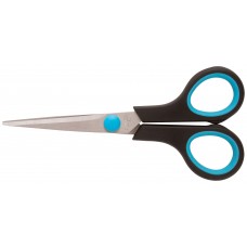 Ножницы бытовые нержавеющие, прорезиненные ручки, толщина лезвия 1,8 мм, 135 мм (67374)