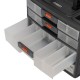 Органайзер для хранения с выдвижными лотками 310х150х260мм, 4 секции, пластик Stels