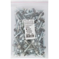 Шурупы кровельные оцинк. некрашеные, со сверлом М5,5 х 38 100шт. Фасовка (23106-0)