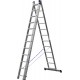 Лестница трехсекционная алюминиевая 12 ступеней, со стабилизатором СИБИН 38833-12