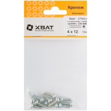 Винт с полуцилиндрич. головкой с полной резьбой оцинков. DIN 7985 4х12 12 шт.(фасовка) (27702-2)