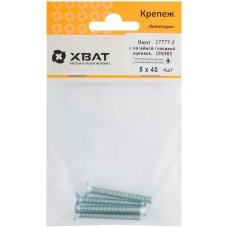 Винт с потайной головкой с полной резьбой оцинкованный DIN 965 5х40 4 шт.(фасовка) (27777-2)