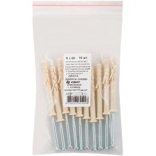 Дюбель-гвоздь нейлоновый с потайной манжетой LYT 6 х 60 UK KP, 10 шт. Фасовка (24633-0)