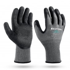 KRAFTOOL CUT PROTECT, XL (10), перчатки с кевларовой нитью для защиты от порезов, с рельефным латексным покрытием (11245-XL)