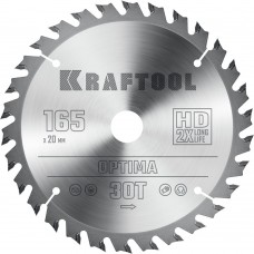 Пильный диск по дереву Optima, 165 х 20 мм, 30Т KRAFTOOL 36951-165-20