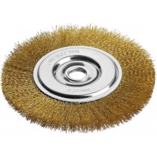 Щетка дисковая для УШМ 200 мм, витая стальная латунированная проволока 0.3 мм MIRAX 35141-200