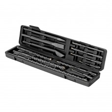 Набор буров по бетону, 5-6 х 110, 8-10-12 х 160, 14-16 х 210, 18 х 300, 20 х 450 мм, зубила, SDS Plus Matrix (71097)