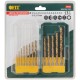 Набор сверл HSS по металлу, титановое покрытие, 13 шт. (1,5-2-2,5-3-3,2-3,5-4-4,5-5-5,5-6-6,5-8 мм) (34216)