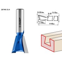 Фреза пазовая фасонная Ласточкин Хвост 25.4?26 мм угол 14° ЗУБР Профессионал 28748-25.4