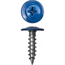 Саморез с пресс-шайбой 25 х 4.2 мм, синий насыщенный, 400 шт ЗУБР ПШМ 5005 300191-42-025-5005