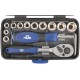 Мини-набор инструмента (биты, головки, вороток, удлинитель), 38 шт., пластиковый кейс (65000М)