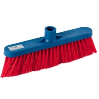Пластиковая колодка 27см с пластиковым держателем для черенка, d 21 мм, мягкая щетина 60мм, без черенка, щетка для пола (39120)