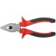 Плоскогубцы комбинированные Оптима, двухцветные обрезиненные ручки, полированная сталь 165 мм (47553)