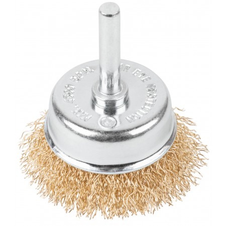Щетка для дрели, тип Чашка, латун. витая проволока 0,3 мм, 50 мм, блистер, CUTOP Profi (82-910)