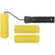 Валик поролоновый желтый с ручкой мини 100 мм + 2 сменных ролика (02831)