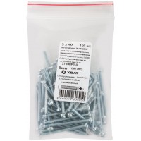 Винт с полуцилиндрич. головкой с полной резьбой оцинков. DIN 7985 3х40 100 шт Фасовка (27698Р1-0)