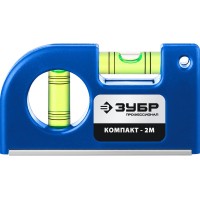 Магнитный компактный уровень КОМПАКТ - 2М, 85 мм ЗУБР Профессионал 34551