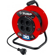 Удлинитель на катушке ПВС 2 x 0.75 мм2 30 м 2200 Вт ЗУБР ПВС-207 55083-30_z01