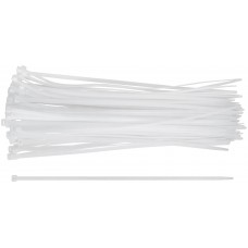 Хомуты нейлоновые для проводов, белые 100 шт., 7,6х400 мм (60260М)