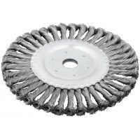 Корщетка-колесо, посадочный диаметр 22,2 мм, стальная витая проволока 200 мм (39109)