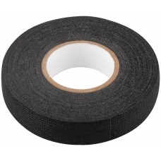 Лента тканевая на флисовой основе ( ПЭТ ) 19 мм х 0,3 мм х 15 м ( черная ) (11038)