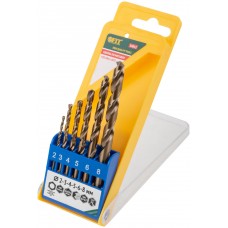 Набор сверл HSS по металлу с добавкой кобальта 5%, 6 шт. (2-3-4-5-6-8 мм) (34013)