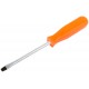 Отвертка Эконом, CrV сталь, пластиковая оранжевая ручка 6х100 мм SL (54184)