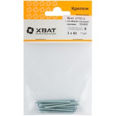 Винт с потайной головкой с полной резьбой оцинкованный DIN 965 3х40 11 шт.(фасовка) (27757-2)