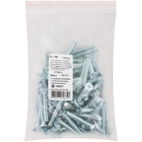 Винт с потайной головкой с полной резьбой оцинкованный DIN 965 6х40 100 шт Фасовка (27785-0)