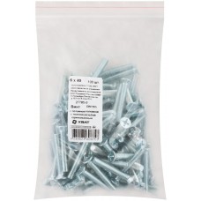 Винт с потайной головкой с полной резьбой оцинкованный DIN 965 6х40 100 шт Фасовка (27785-0)