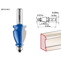 Фреза кромочная фигурная №3 44.5?28 мм хвостовик 12 мм ЗУБР Профессионал 28714-44.5