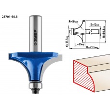 Фреза кромочная калевочная №1 50.8 x 25 мм, радиус 19 мм ЗУБР Профессионал 28701-50.8