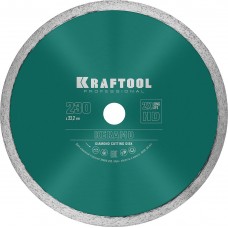 Сплошной алмазный диск KERAMO, 230 мм, (22.2 мм, 10 х 2.2 мм) KRAFTOOL 36684-230