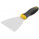 Шпатель, нерж.сталь, черно-желтая прорезин.ручка 4 (100 мм) (06686)