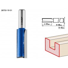 Фреза пазовая прямая 19?51 мм с нижними подрезателями хвостовик 12 мм ЗУБР Профессионал 28755-19-51