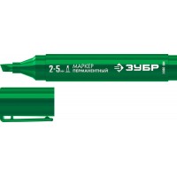 Перманентный маркер клиновидный МП-300К зеленый, 2-5 мм ЗУБР 06323-4