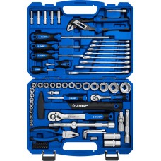 Универсальный набор инструмента 76 предм. 1/2+ 1/4 Профессионал ЗУБР Универсал-76 27670-H76