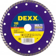Сегментированный алмазный диск Multi Universal, 180 мм, (22.2 мм, 7 х 2.3 мм) DEXX 36702-180_z01