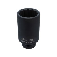 Головка торцевая 12-гранная ударная глубокая 32 мм, 1/2