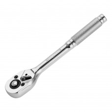 Ключ-трещотка 1/4, 45 зубьев, цельнометаллический, с быстрым сбросом, CrV, хром Сибртех