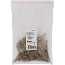 Шурупы желтопассированные, универсальные 4 х 50 100 шт Фасовка (21350-0)