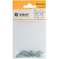 Винт с потайной головкой с полной резьбой оцинкованный DIN 965 4х12 17 шт.(фасовка) (27761-2)