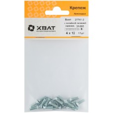 Винт с потайной головкой с полной резьбой оцинкованный DIN 965 4х12 17 шт.(фасовка) (27761-2)