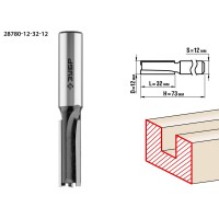 Фреза пазовая прямая 12?32 мм хвостовик 12 мм ЗУБР Профессионал 28780-12-32-12