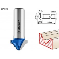 Фреза пазовая фасонная №6 19?11 мм радиус 4 мм ЗУБР Профессионал 28745-19