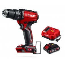 Дрель-шуруповерт ударная бесщеточная 20 В 65 Н·м 1 АКБ LMS 2 А·ч ЗУБР ДБУ-65-21